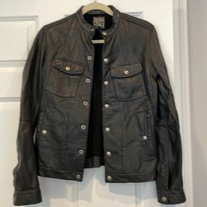 Lucky brand Black leather jacket